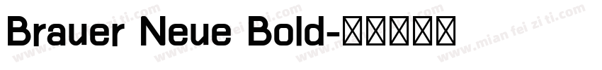 Brauer Neue Bold字体转换